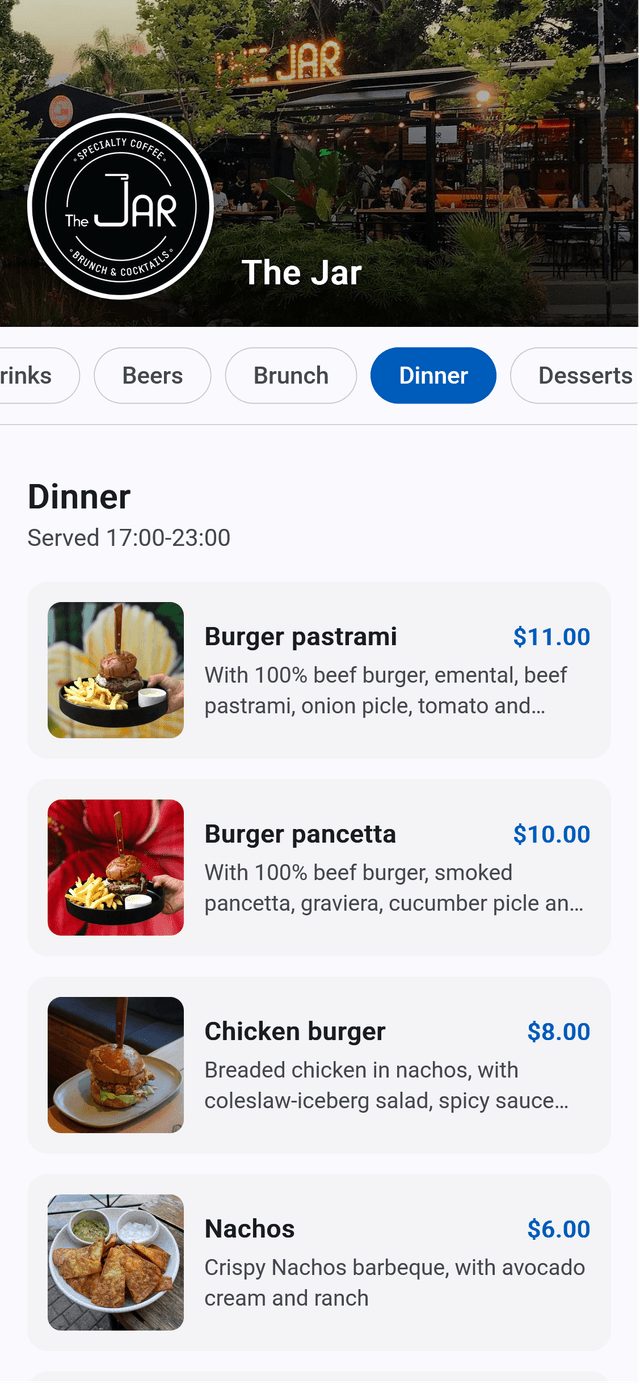 ExtMenu App Screenshot